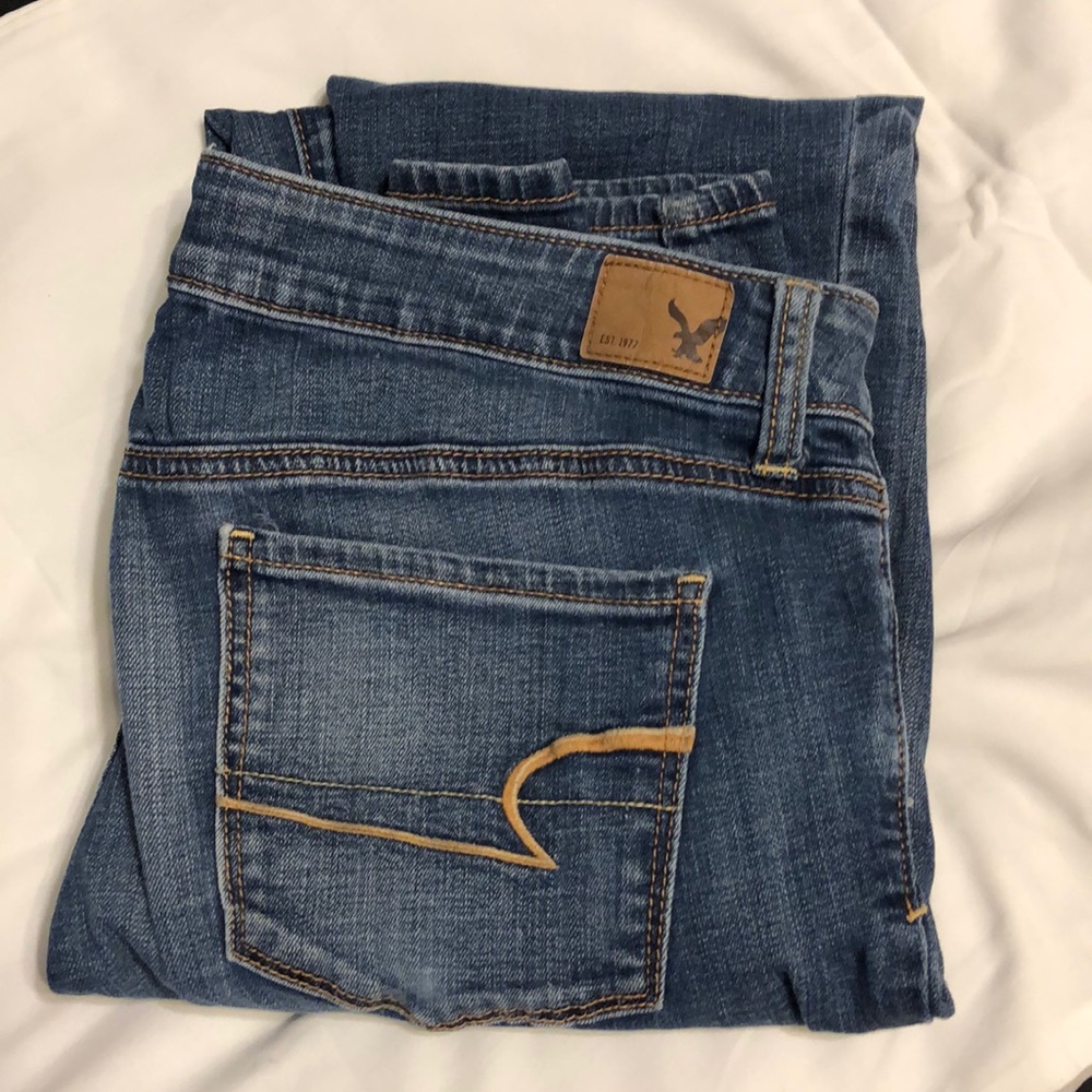 American Eagle Skinny Stretch 10 X-Long Med-Wash